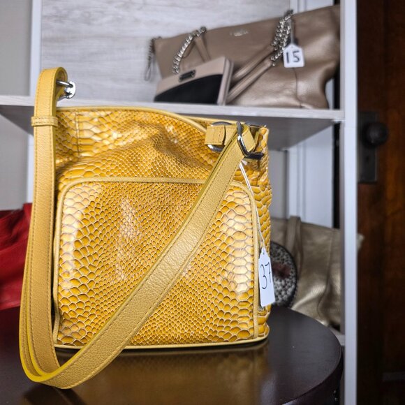 Brighton Yellow adjustable shoulder Sprite Marygold Purse E409957 - Picture 2 of 16